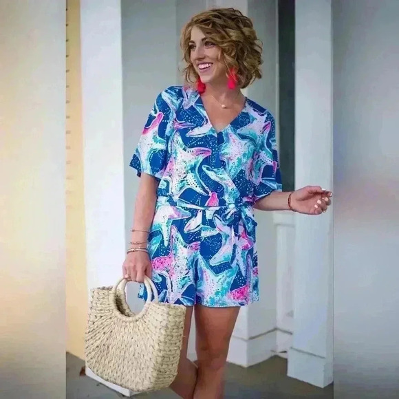 Lilly Pulitzer Madilyn Starfish Romper Size Small Women's - Picture 5 of 9